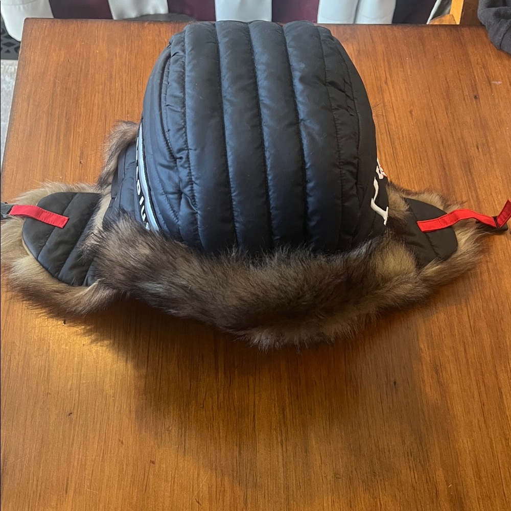 Polo Ralph Lauren Puffer Trapper Hat 1992 P Wing Stadium USA Winter Small / Med - Picture 11 of 16